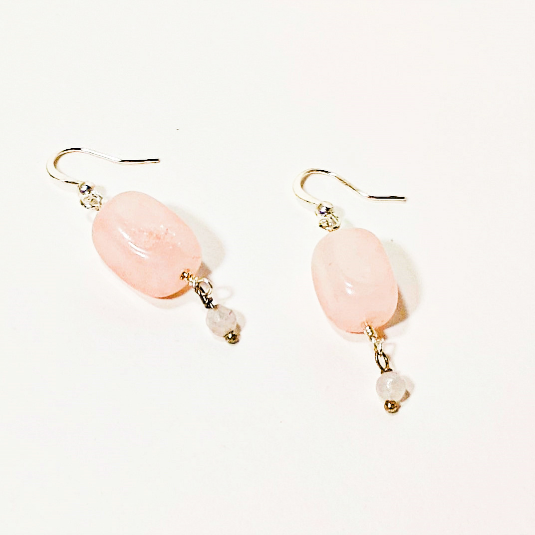 Rose Quartz Dangle Earrings